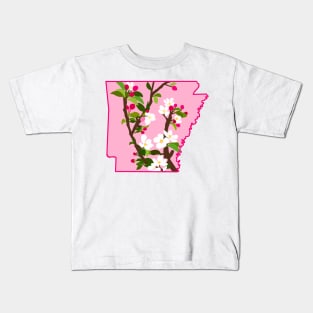 Arkansas State Flower Apple Blossom Kids T-Shirt